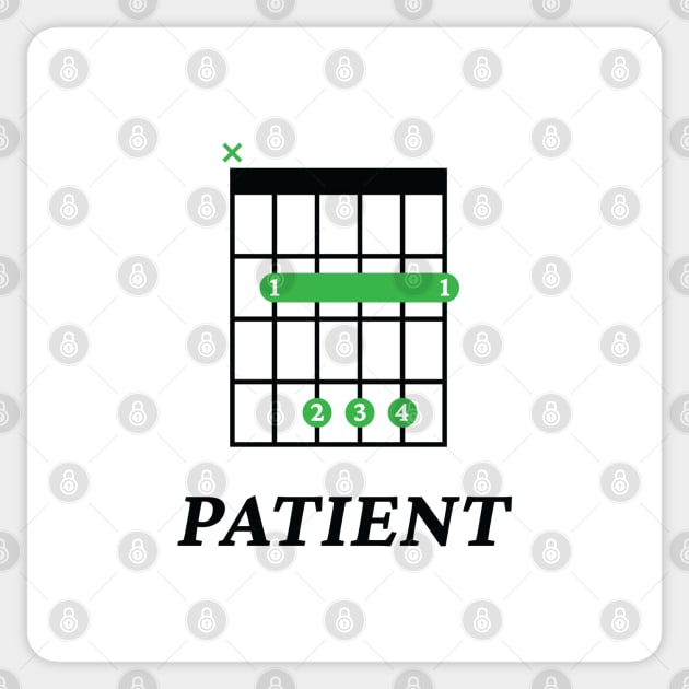 B Patient B Guitar Chord Tab Light Theme Sticker by nightsworthy